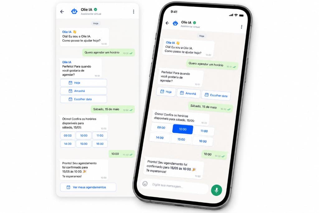 Atendimento automático com Olie IA no WhatsApp